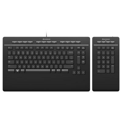 3Dconnexion - Keyboard Pro with Numpad (3DX‑700090) – Teclado profesional QWERTY con pad numérico separado