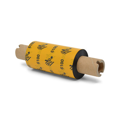Wax/Resin Ribbon, 64mmx74m (2.52inx242ft), 6100; Wax/Resin, 12mm (0.5in) core, 48/box