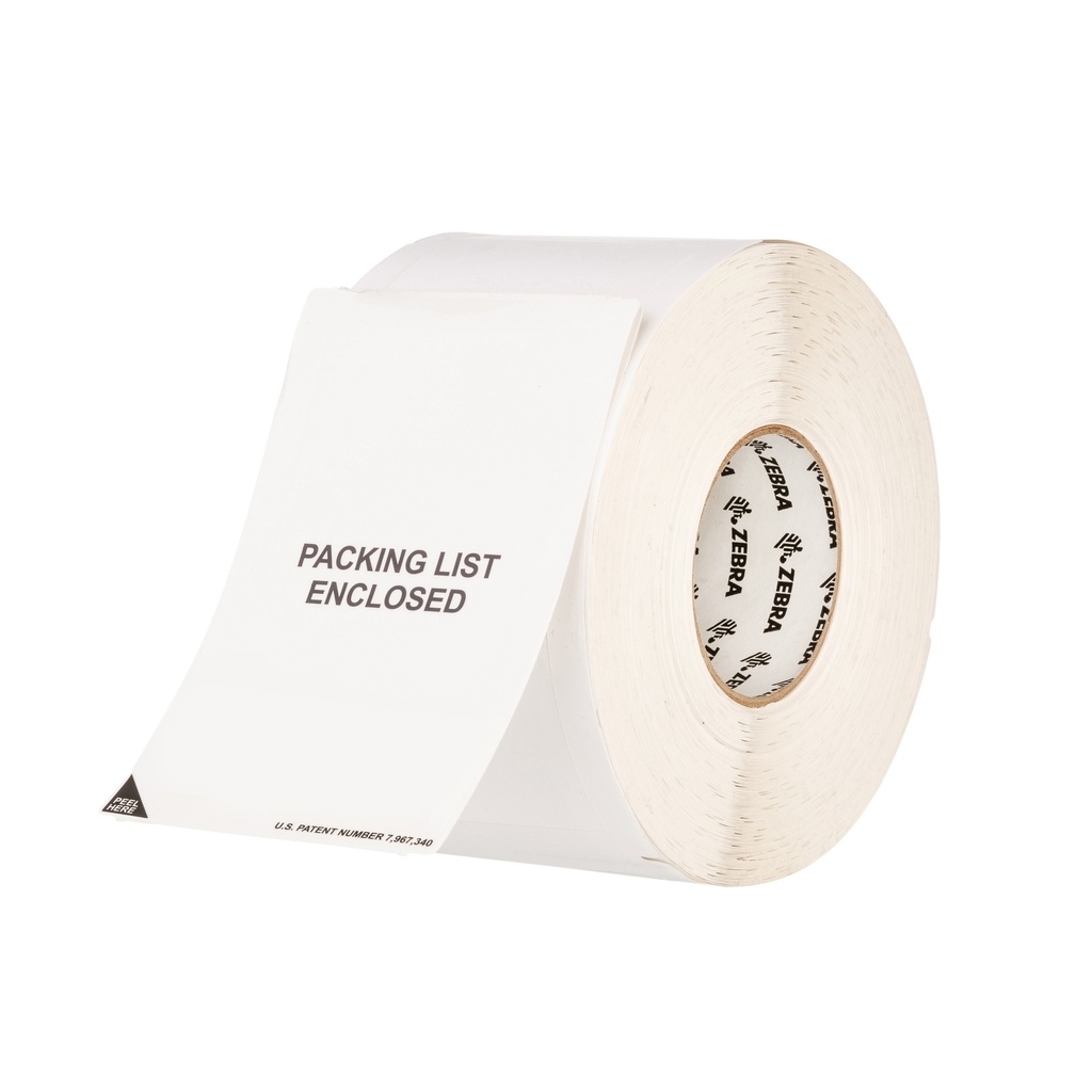 Label, Polyester, 6.625x6in (168.3x152.4mm); DT, Z-Slip, Coated, Permanent Adhesive, 3in (76.2mm) core, 660/roll, 2/box, Printed