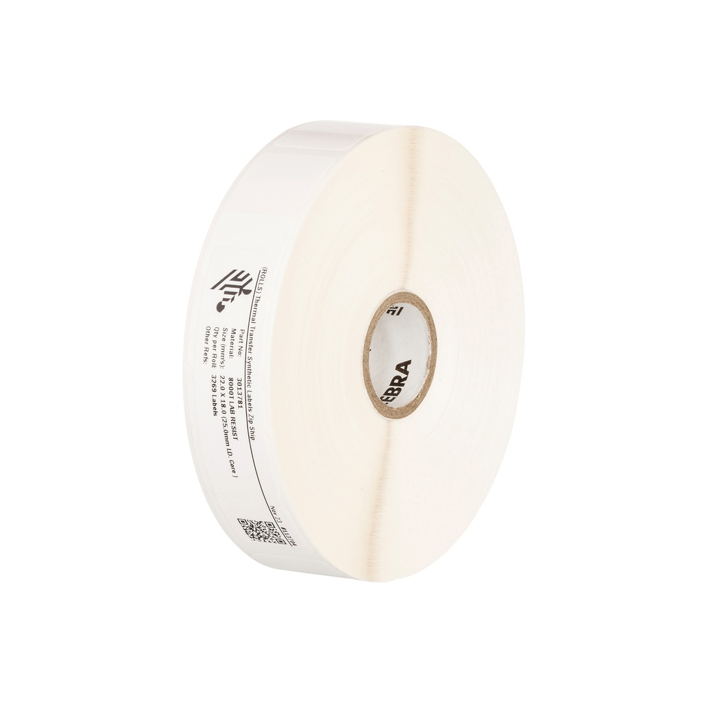 Label, Paper, 4x1.25in (101.6x31.8mm); DT, 8000D Lab, Coated, Permanent Adhesive, 3in (76.2mm) core, 3600/roll, 1/box, Printed