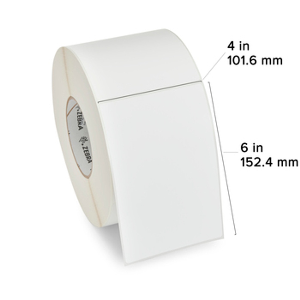 Label, Polyester, 2x1in (50.8x25.4mm); TT, Z-Ultimate 4000T High Tack White, High Performance Coated, HighTack Adhesive, 3in (76.2mm) core