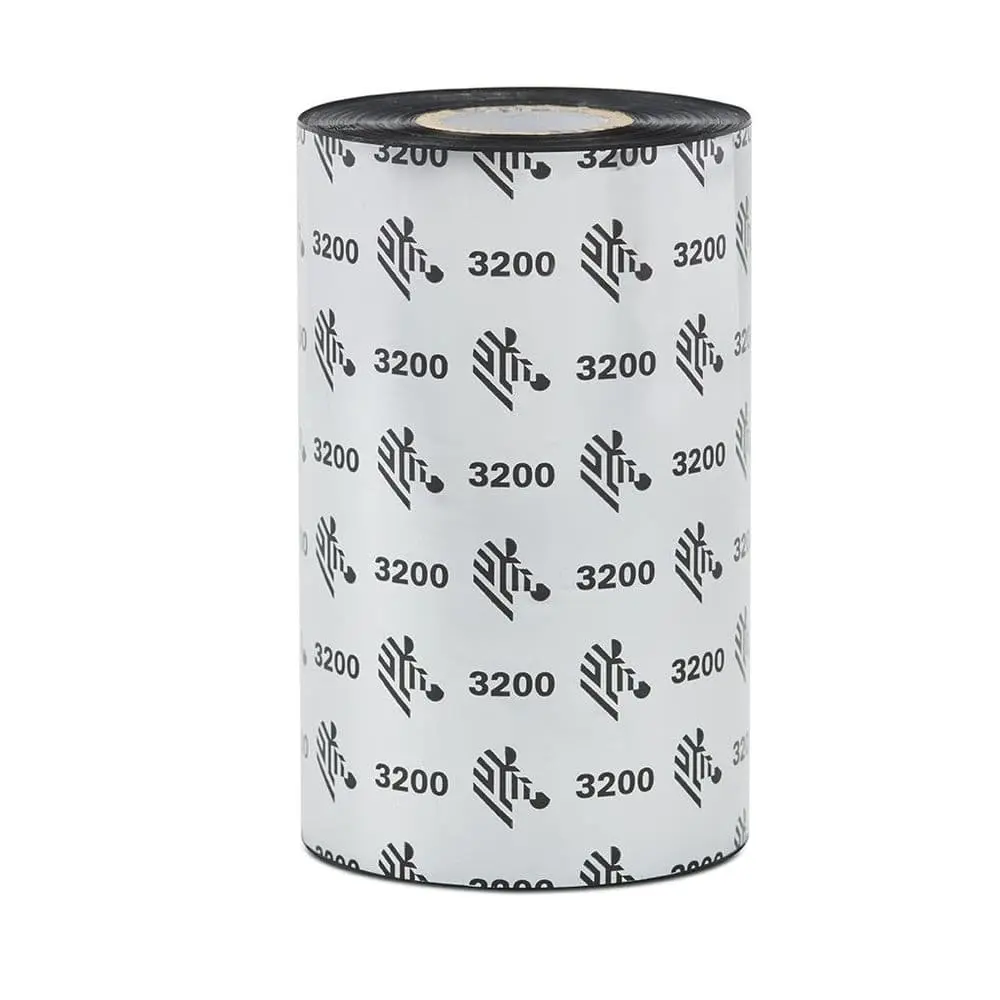 03200BK06030 - Zebra - Ribbon de Cera/Resina, 60mm x 300m (2.36" x 984'), Modelo 3200 Alto Rendimiento para impresora Industrial . 6 Ribbons/Caja