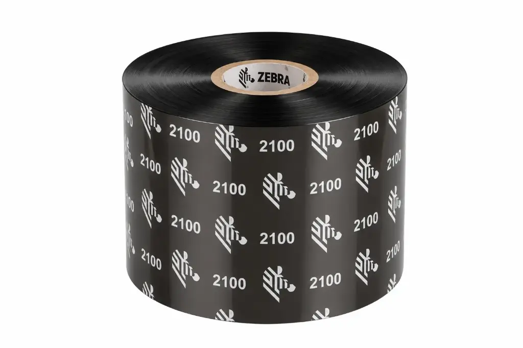 ZEBRA - WAX RIBBON, 80MMX900M (3.15INX2952FT), 2100; HIGH PERFORMANCE, 25MM (1IN) CORE, 6/BOX