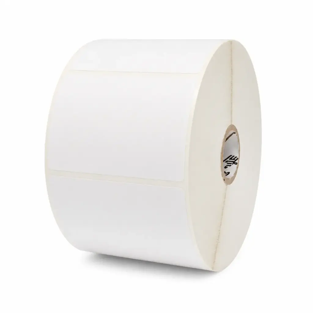 VEXIN - ETIQUETA DE PAPEL TT DE ROSA FLUORESCENTE CON FONDEO COMPLETO DE 3"X2" CON NUCLEO DE 3", ROLLO CON 2,500 ETIQUETAS 