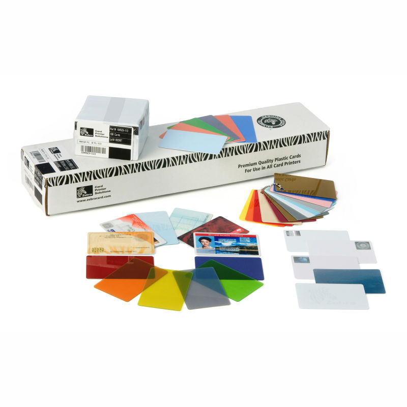 ZEBRA - ZEBRA BLANK PVC CARDS W/ SIGNATURE PANEL, 30 MIL (500 CARDS)
