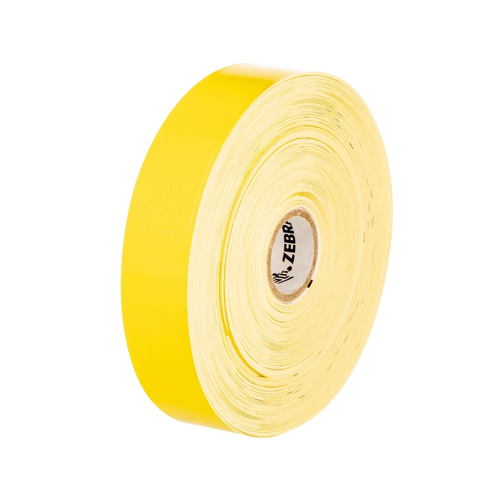 Wristband, Polypropylene, 1x10in (25.4x254mm); DT, Z-Band Splash, Coated, Permanent Adhesive, 3in (76.2mm) core, 800/roll, 4/box. Black mark sensing.