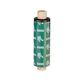ZEBRA - Ribbon de Resina, Modelo 5095 Resina, 1.30" x 243' (33 mm x 74 mts), Núcleo de 0.5", 12 ribbons por caja. Para Impresora Desktop.