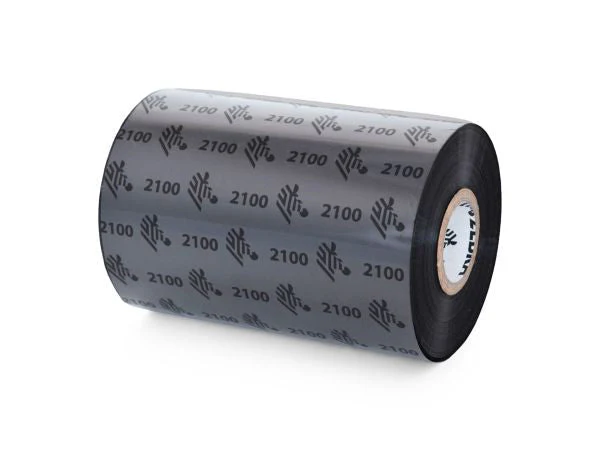 02100BK11060 - Zebra - Ribbon de Cera, 110mm x 600m (4.33" x 1968.5'), Modelo 2100 Alto Rendimiento para impresora de Especialidad. 10 Ribbons/Caja