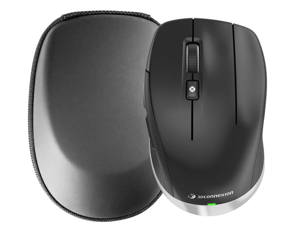 3Dconnexion - CadMouse Compact Wireless (3DX‑700118) – Ratón CAD inalámbrico compacto, 7 botones, para movilidad