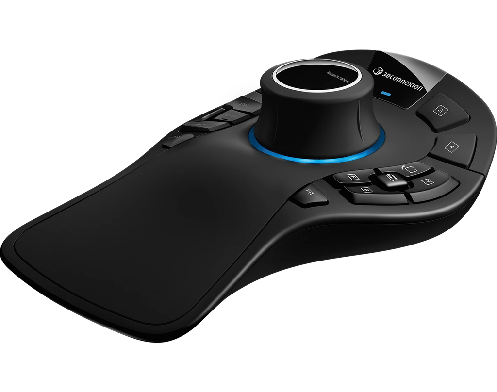 3Dconnexion-SpaceMouse Pro Wireless BT Professional (3DX‑700119) – Ratón 3D inalámbrico USB‑C/Bluetooth, 15 botones programables, viaje incluido