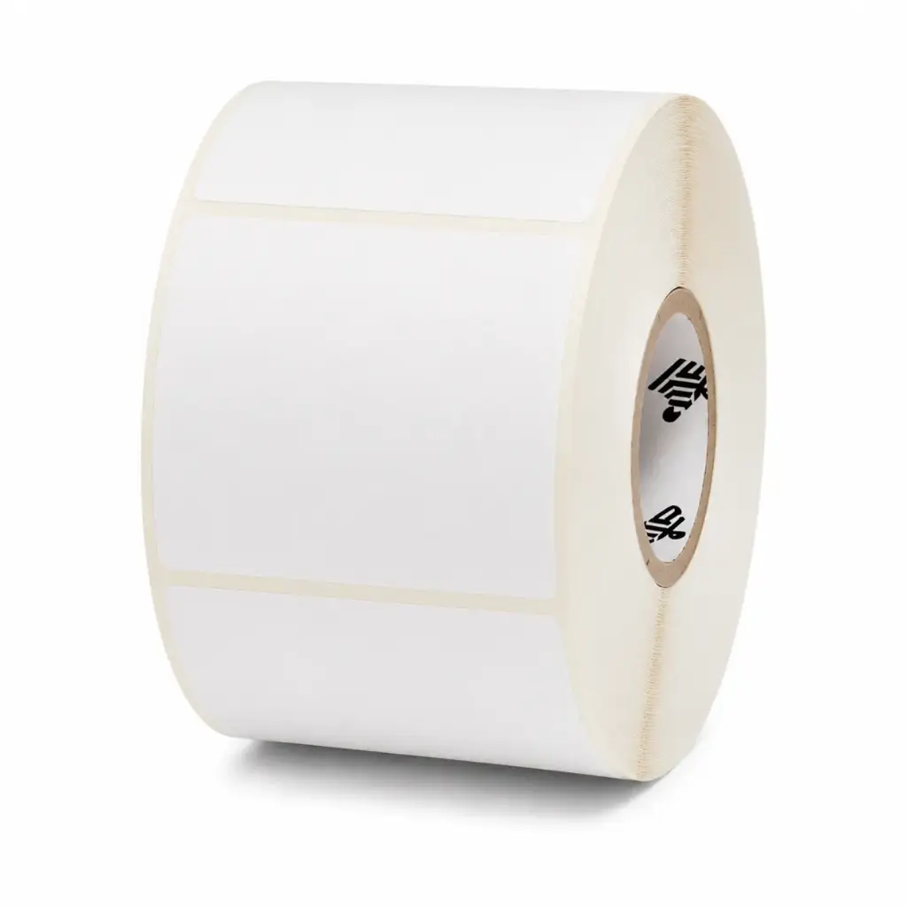 ZIPZET10045211 - ZEBRA - Etiqueta 101.6"x101.6", T. Térmica. Papel Blanco, Z-Essentials 400T, para Impresora Industrial, 1896/Rollo, con adhesivo Permanente, Perf. entre etiq., 1 al paso. Núcleo 3.". Diámetro 7.9". 4 Rollos/caja. Peso por caja 3.72.