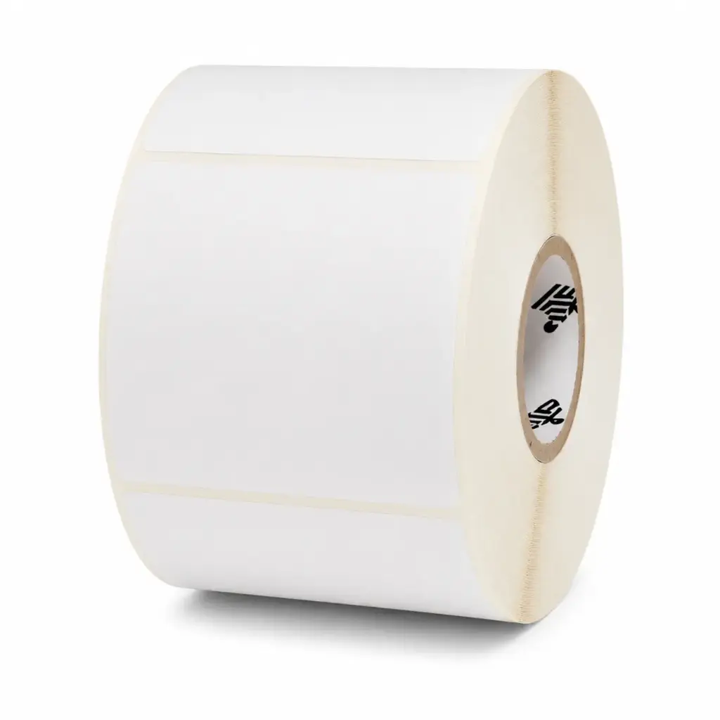 ZIPZET10045216 - ZEBRA - Etiqueta 4"x8", T. Térmica. Papel Blanco, Z-Essentials 400T, para Impresora Industrial, 960/Rollo, con adhesivo Permanente, Perf. entre etiq., 1 al paso. Núcleo 3.". Diámetro 7.9". 4 Rollos/caja. Peso por caja 3.71.