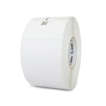 ZIPZPD10045143 - ZEBRA - Etiqueta 4"x4", T. Directa. Papel Blanco, Z-Perform 1450D, para Impresora de Escritorio, 717/Rollo, con adhesivo Permanent Rubber, Perf. entre etiq., 1 al paso. Núcleo 1.". Diámetro 5.". 6 Rollos/caja. Peso por caja 1.41 kg.