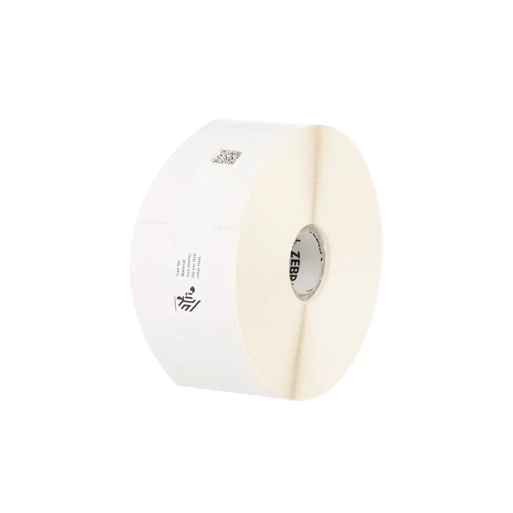 ZIPZPT10045133 - ZEBRA - Etiqueta  2"x1", T. Directa. Papel Blanco, Z-Perform 1450D, para Impresora Industrial, 5817/Rollo, con adhesivo Permanent Rubber, Perf. entre etiq., 1 al paso. Núcleo 3.". Diámetro 7.9". 4 Rollos/caja. Peso por caja 1.6 kg.