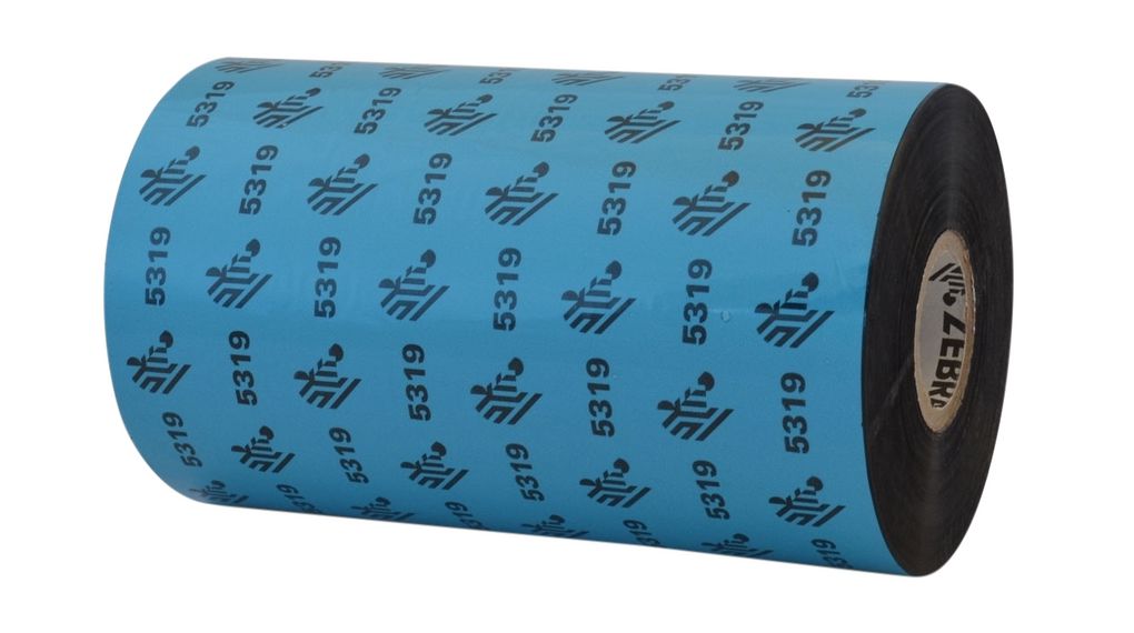 LA05319BK11045 - Zebra - Ribbon de Cera, 110mm x 450m (4.33" x 1476'), Modelo 5319 Performance para impresora Industrial. 6 Ribbons/Caja