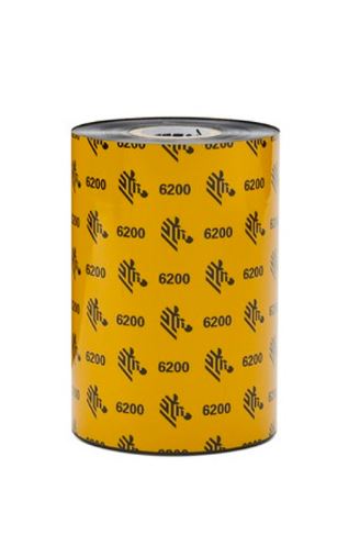 LA06200BK06045 - Zebra - Ribbon de Resina, 60mm x 450m (2.36" x 1476'), Modelo 6200 Resin para impresora Industrial. 6 Ribbons/Caja