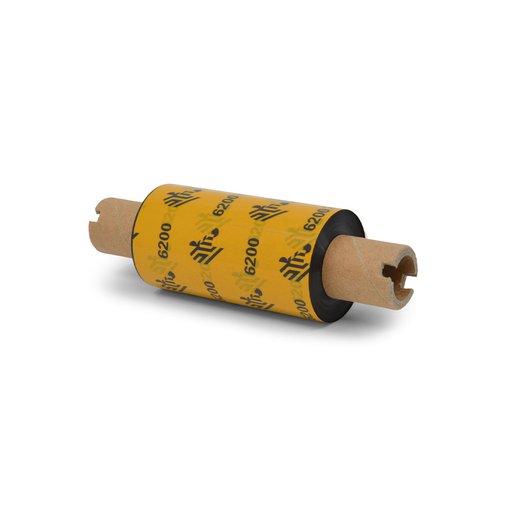 LA06200GS06407 - Zebra - Ribbon de Resina, 64mm x 74m (2.52" x 243'), Modelo 6200 Resin para impresora Desktop. 48 Ribbons/Caja