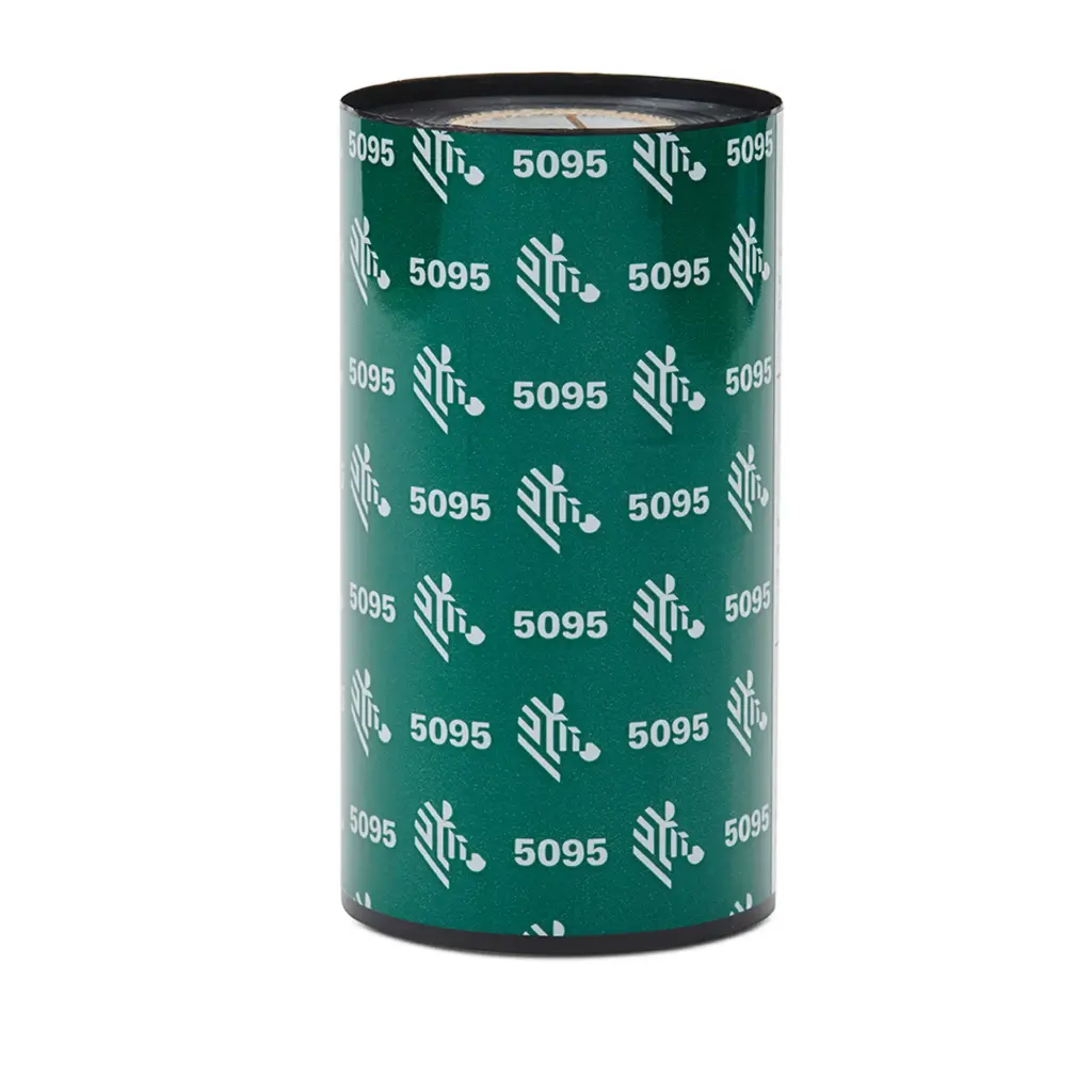 LA05095BK11045 - Zebra - Ribbon de Resina, 110mm x 450m (4.33" x 1476'), Modelo 5095 Alto Rendimiento para impresora Industrial. 24 Ribbons