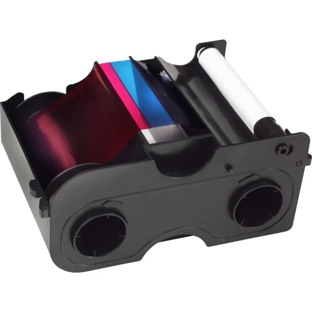 Cinta Ribbon HID Fargo 045100 EZ YMCKO a Color, 250 Imágenes, DTC4000/DTC4250e (con Rodillo de Limpieza)