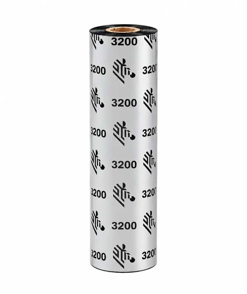 03200GS11007 - Zebra - Ribbon de Cera/Resina, 110mm x 74m (4.33" x 243'), Modelo 3200 Alto Rendimiento para impresoraG-Series de Escritorio. 12 Ribbons/Caja