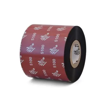 Resin Ribbon, 40mmx450m (1.57inx1476ft), 5100; Premium, 25mm (1in) core, 6/box