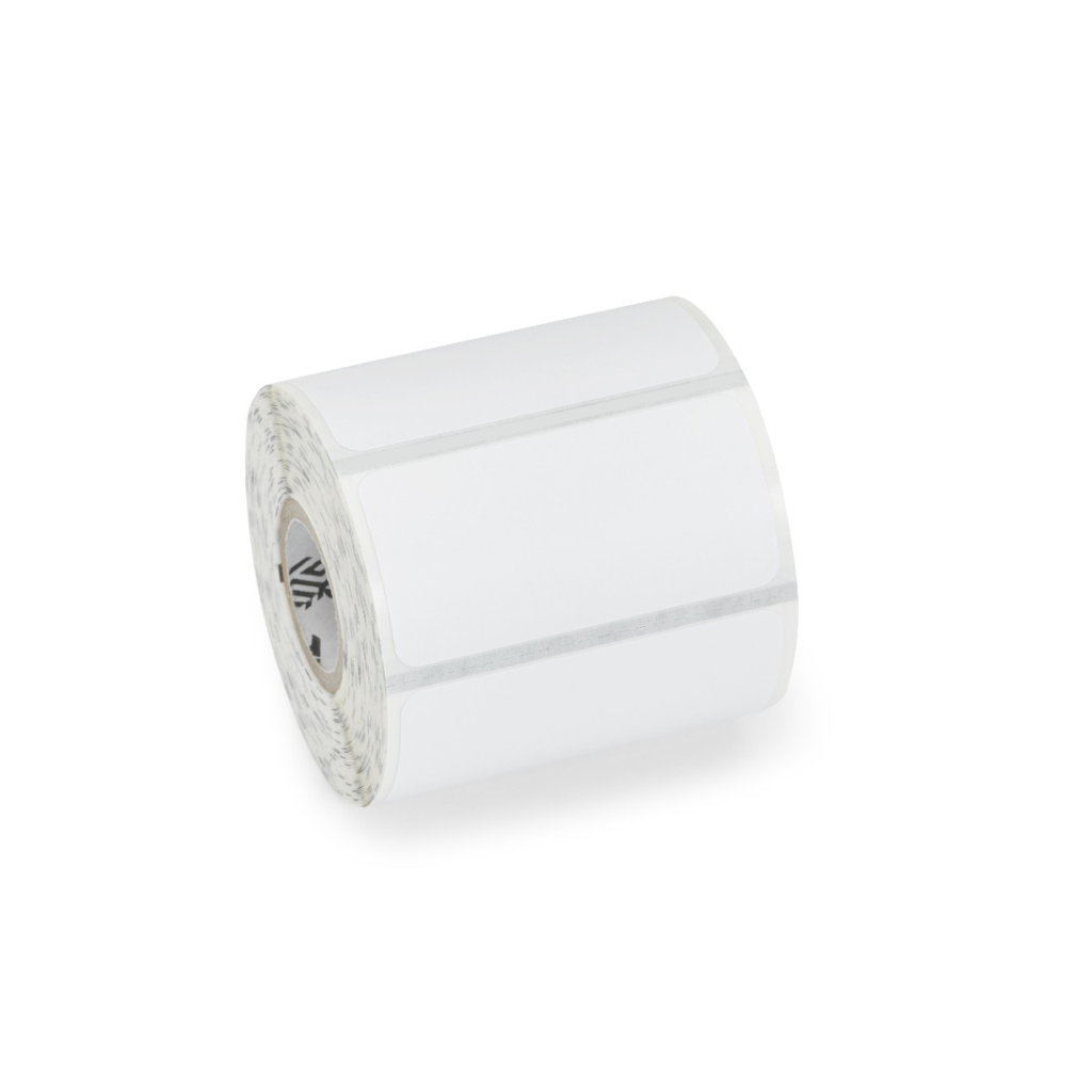 LD-R7MU5P- ZEBRA - Etiqueta 2"x1", T. Directa. Papel Blanco, Z-Perform 1000D, para Impresora Móvil, 350/Rollo, con adhesivo Permanente, Sin perf. entre etiq., 1 al paso. Núcleo 0.75".  Diámetro 2". 36 Rollos/caja. Peso por caja 3.18 kg. 