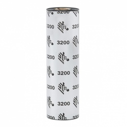 Wax/Resin Ribbon, 64mmx74m (2.52inx242ft), 3200; High Performance, 12mm (0.5in) core, 12/box
