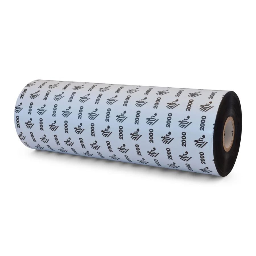Wax Ribbon, 220mmx450m (8.66inx1476ft), 2000; Standard, 25mm (1in) core, 12/box