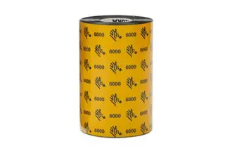 Wax Ribbon, 110mmx70m (4.33inx229ft), 6000; Standard, 12mm (0.5in) core, 48/box