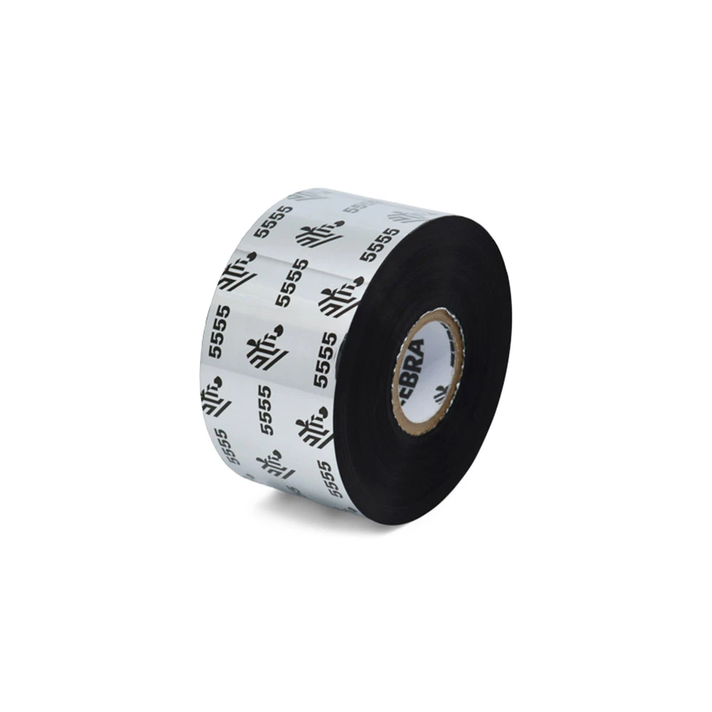 05555BK04045 - Zebra - Ribbon de Cera/Resina, 40mm x 450m (1.57" x 1476'), Modelo 5555 Estándar para impresora Industrial . 6 Ribbons/Caja