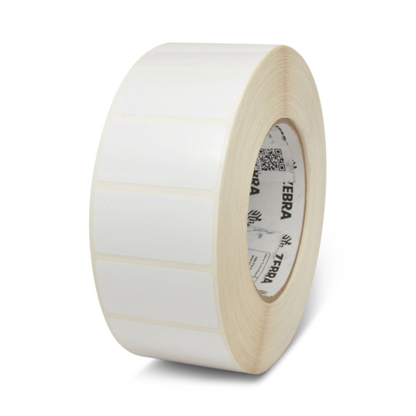 10011697- ZEBRA - Etiqueta 2"x1", T. Térmica. Poliéster Blanco, Z-Ultimate 3000T, para Impresora Industrial, 5570/Rollo, con adhesivo Permanente, Perf. entre etiq., 1 al paso. Núcleo 3".  Diámetro 8". 4 Rollos/caja. Peso por caja 4.54 kg. Certificado UL/cUL Interiores/Exteriores, con ribbon 5095, 5100