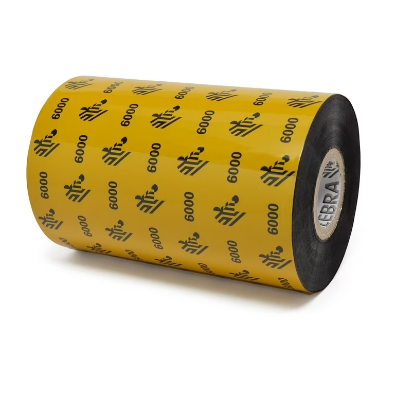 Wax Ribbon, 131mmx450m (5.16inx1476ft), 6000; Wax, 25mm (1in) core, 24/box