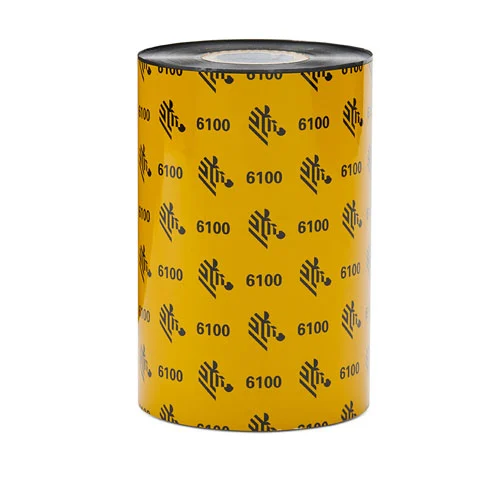 Wax/Resin Ribbon, 84mmx74m (3.31inx242ft), 6100; Wax/Resin, 12mm (0.5in) core, 48/box
