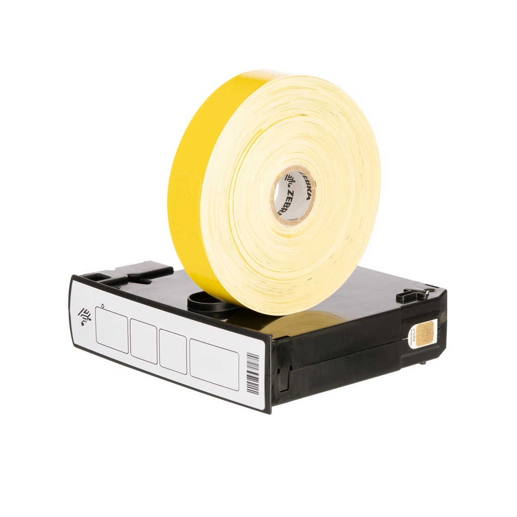 Wristband, Polypropylene, 1x10in (25.4x254mm); Direct thermal, Z-Band Splash, Adhesive closure, Cartridge, 350/roll, 6/box, Yellow