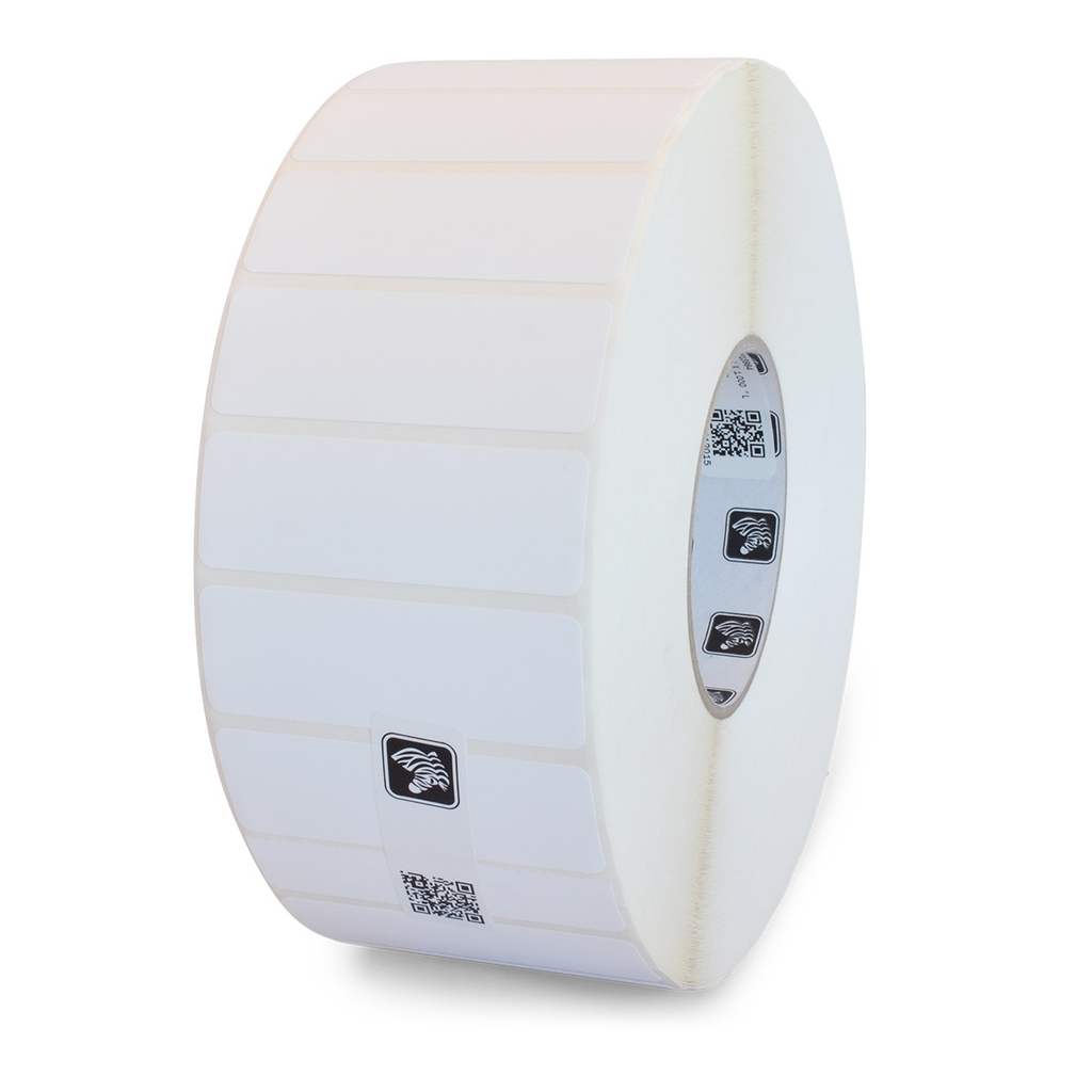 10022961- ZEBRA - Etiqueta 2.75"x1", T. Térmica. Poliéster Blanco, Z-Ultimate 2000T, para Impresora Industrial, 5000/Rollo, con adhesivo Permanente, Perf. entre etiq., 1 al paso. Núcleo 3".  Diámetro 8". 1 Rollos/caja. Peso por caja 2.72 kg. Certificado UL Interiores, con ribbon 5095, 5100