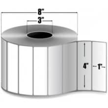 Label, Polyester, 4x1in (101.6x25.4mm); TT, Z-Ultimate 2000T White, Value Coated, Permanent Adhesive, 3in (76.2mm) core, 5500/roll, 4/box, Plain