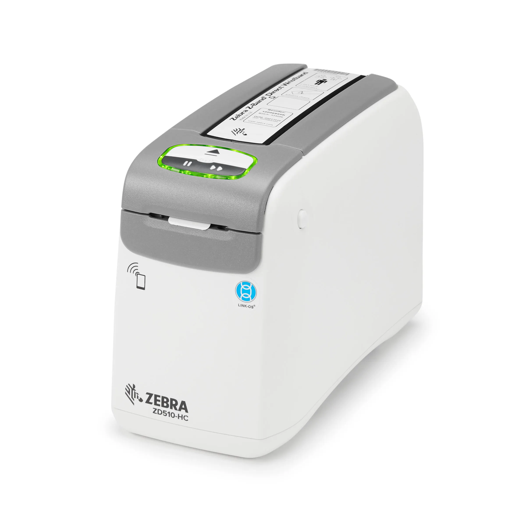 DT Printer ZD510 Wristband; ZPL II, XML, 300 dpi, US Cord, USB, USB Host, Ethernet, BTLE