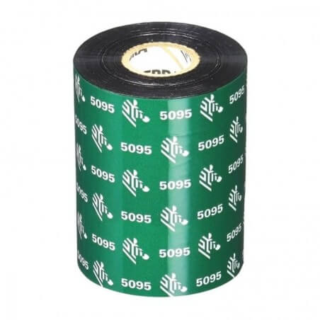 [LA05095BK13145] LA05095BK13145 - Zebra - Ribbon de Resina, 131mm x 450m (5.16" x 1476'), Modelo 5095 Alto Rendimiento para impresora Industrial. 6 Ribbons/Caja
