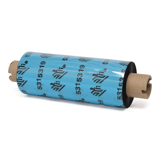 [LA05319GS06407] LA05319GS06407 - Zebra - Ribbon de Cera, 64mm x 74m (2.52" x 243'), Modelo 5319 Performance para impresora Desktop. 12 Ribbons/Caja