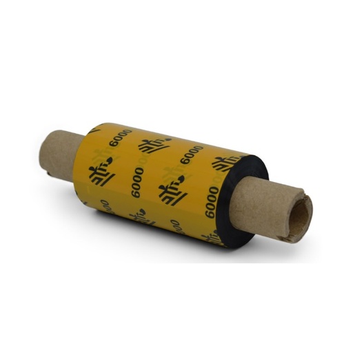 [LA06000GS06407] LA06000GS06407 - Zebra - Ribbon de Cera, 64mm x 70m (2.52" x 229'), Modelo 6000 Estándar para impresora Desktop. 48 Ribbons/Caja