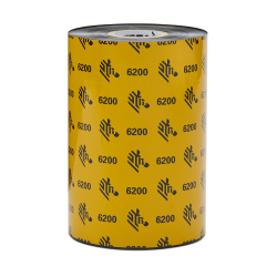 [LA06200BK08345] LA06200BK08345 - Zebra - Ribbon de Resina, 83mm x 450m (3.27" x 1476'), Modelo 6200 Resin para impresora Industrial. 6 Ribbons/Caja