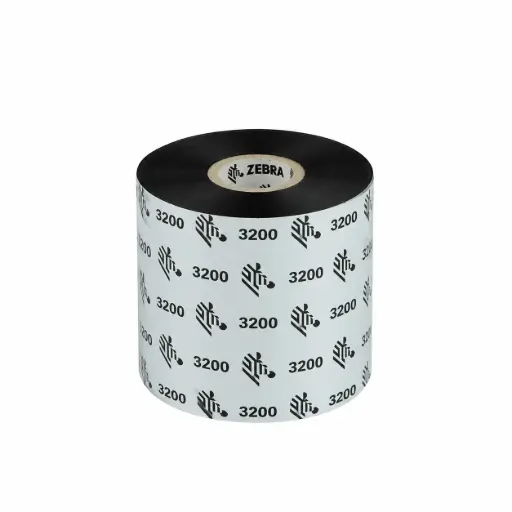 [03200BK06045] Wax/Resin Ribbon, 60mmx450m (2.36inx1476ft), 3200; High Performance, 25mm (1in) core, 6/box