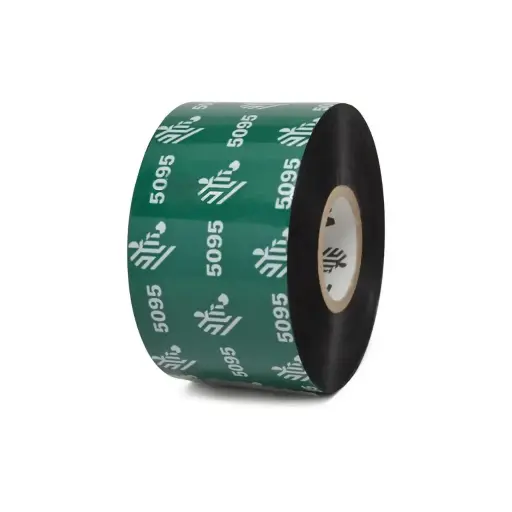 [05095BK04045] 05095BK04045 - Zebra - Ribbon de Resina, 40mm x 450m (1.57" x 1476'), Modelo 5095 Alto Rendimiento para impresora Industrial . 6 Ribbons/Caja
