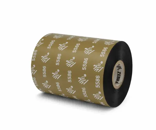 [05586BK10245] Wax/Resin Ribbon, 102mmx450m (4.02inx1476ft), 5586; Premium, 25mm (1in) core, 6/box