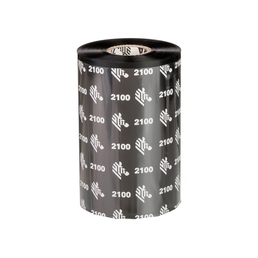 [02100BK17445] 02100BK17445 - Zebra - Ribbon de Cera, 174mm x 450m (6.85" x 1476'), Modelo 2100 Alto Rendimiento para impresora Industrial . 12 Ribbons/Caja