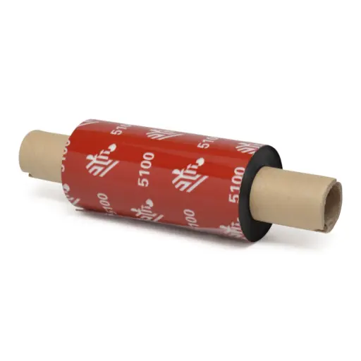 [05100GS06407] Resin Ribbon, 64mmx74m (2.52inx242ft), 5100; Premium, 12mm (0.5in) core, 12/box