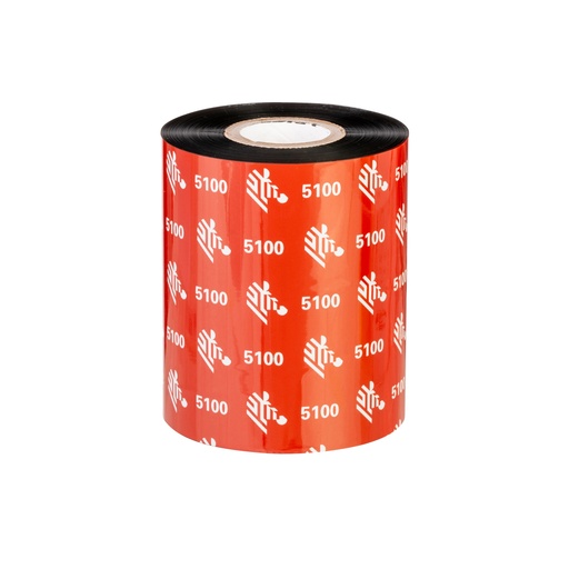 [05100BK13145] 05100BK13145 - Zebra - Ribbon de Resina, 131mm x 450m (5.16" x 1476'), Modelo 5100 Premium para impresora Industrial . 6 Ribbons/Caja