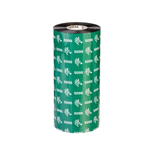 [05095BK11045] 05095BK11045 – Zebra – Resin Ribbon, 110mmx450m (4.33inx1476ft), 5095; High Performance, 25mm (1in) core, 6/box